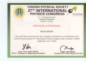 TURKİSH PHYSICAL SOCIETY.